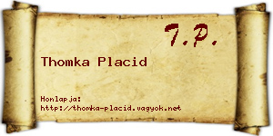 Thomka Placid névjegykártya